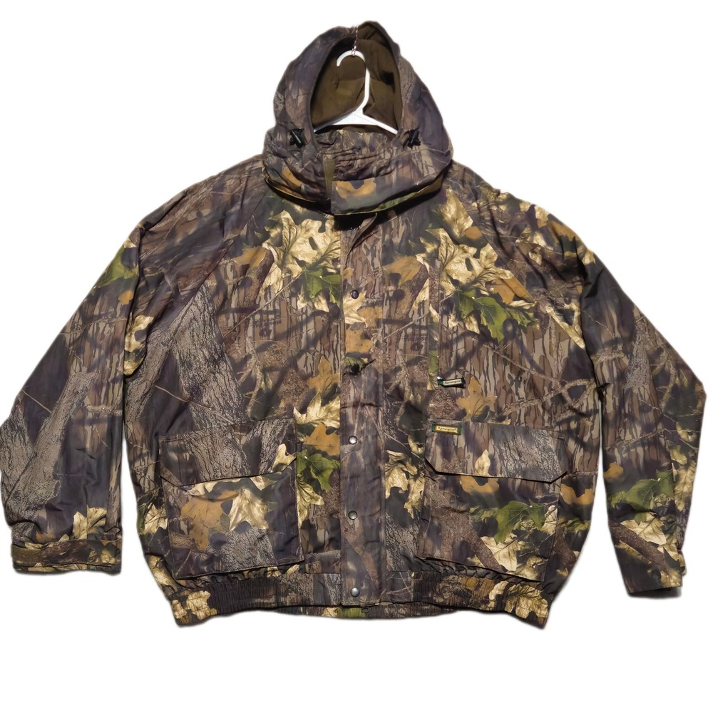 Remington Hunting Jacket Mens 3XL Camo Hooded Fleece Lined Real Tree Heavyweight